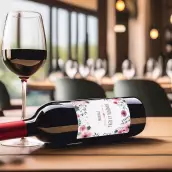 Étiquette autocollante personnalisée fleurs pastels