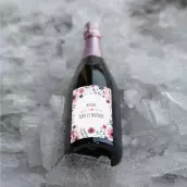 Étiquette autocollante personnalisée fleurs pastels