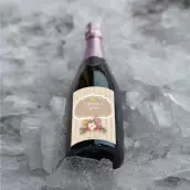 Étiquette mariage personnalisée Christelle et Sylvain – un design champêtre et élégant