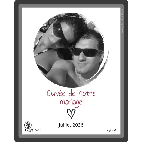Étiquette personnalisée "cuvée de notre mariage" – une touche intime pour votre grand jour