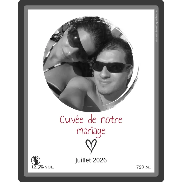 Étiquette personnalisée "Cuvée de notre mariage" – une touche intime pour votre grand jour