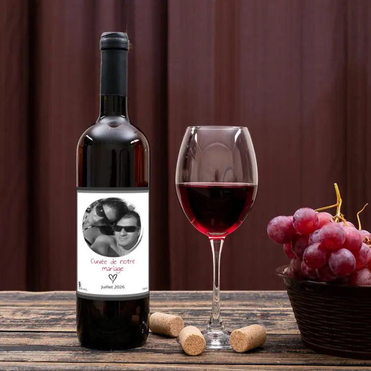 Étiquette personnalisée "Cuvée de notre mariage" – une touche intime pour votre grand jour