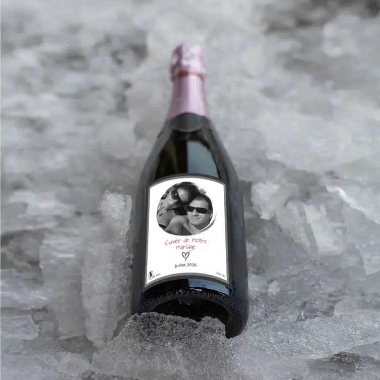 Étiquette personnalisée "Cuvée de notre mariage" – une touche intime pour votre grand jour