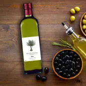 Étiquette personnalisée huile d’olive vierge extra – design naturel et élégant pour petits producteurs