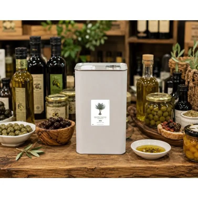 Gepersonaliseerd etiket voor extra vierge olijfolie – natuurlijk ontwerp