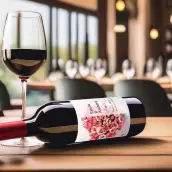 Étiquette personnalisée mariage Estelle & Anthony – design romantique avec bouquet en cœur