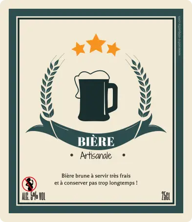 Étiquette bière artisanale personnalisée – style vintage et impact visuel garanti