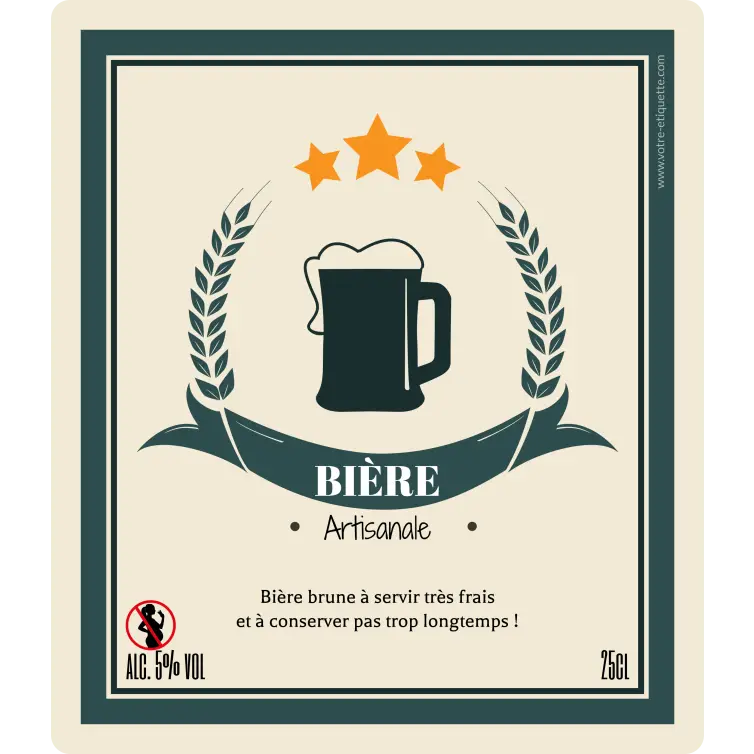 Étiquette bière artisanale personnalisée – style vintage et impact visuel garanti