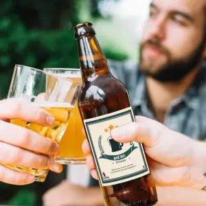 custom craft beer label – vintage style with strong visual identity