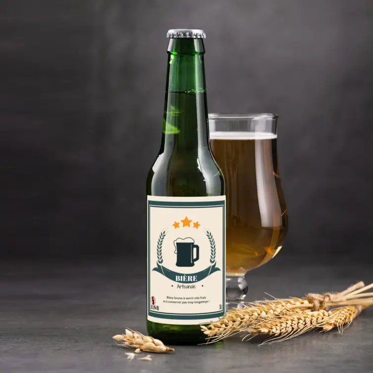 Étiquette bière artisanale personnalisée – style vintage et impact visuel garanti