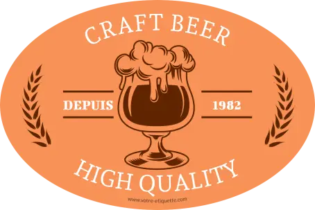 Étiquette bière craft personnalisée – design vintage et professionnel pour brasseurs artisanaux