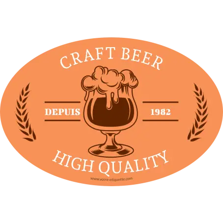 Étiquette bière craft personnalisée – design vintage et professionnel pour brasseurs artisanaux