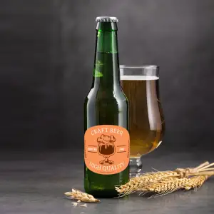 etiqueta de cerveza artesanal personalizada – diseño vintage y profesional para cerveceros artesanales