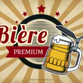 Étiquette bière premium personnalisée design vintage artisanales