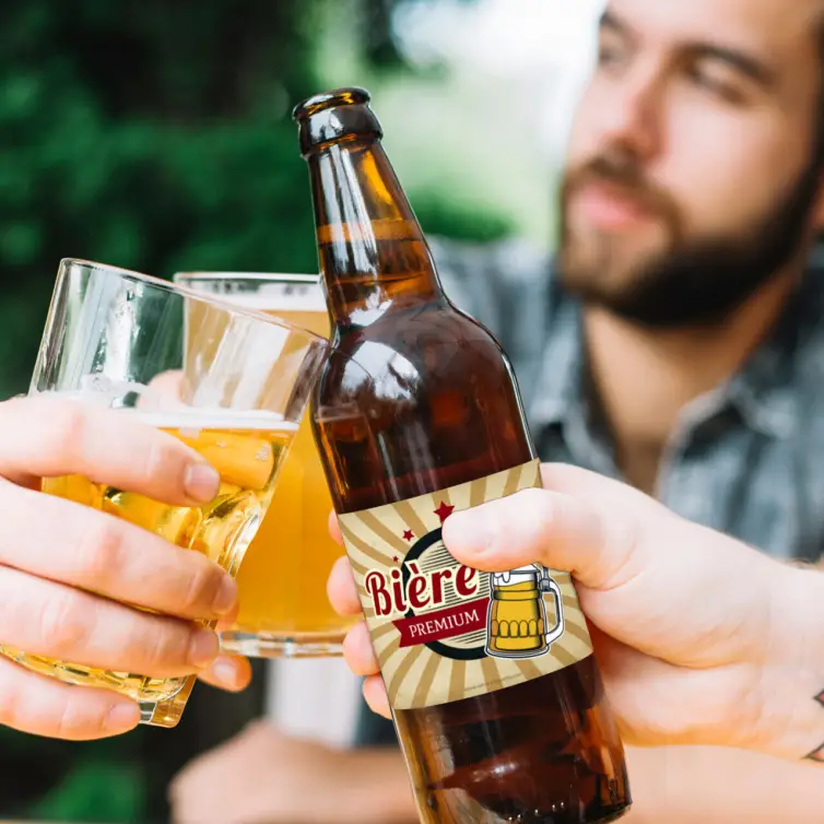 Custom premium beer label vintage design craft bottles