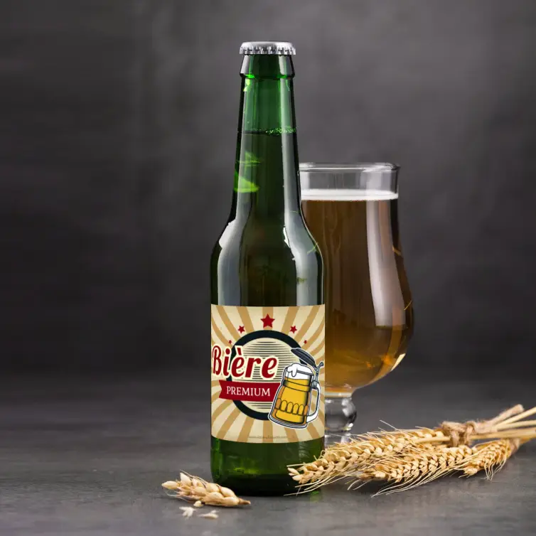 Custom premium beer label vintage design craft bottles