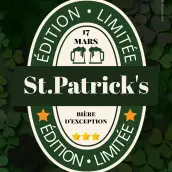 Étiquette de bière édition limitée pour la Saint-Patrick