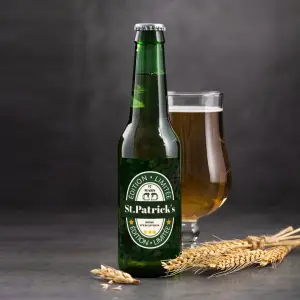 étiquette de bière édition limitée pour la saint-patrick