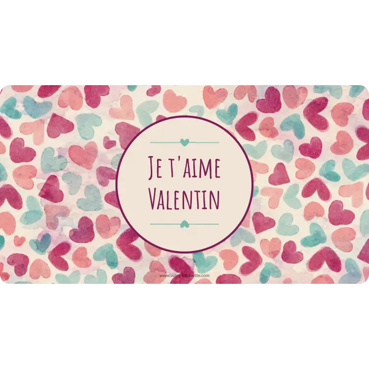 Romantic custom label to declare your love