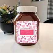 Personalized happy Valentine's Day label with names