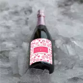 Personalized happy Valentine's Day label with names