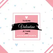 Étiquette personnalisée pour la Saint-Valentin avec design graphique moderne