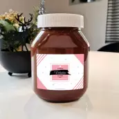 Étiquette personnalisée pour la Saint-Valentin avec design graphique moderne