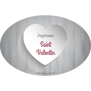personalized valentine's day minimalist heart-shaped label