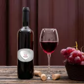 Personalized Valentine's Day minimalist heart-shaped label