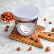 Personalized Valentine's Day minimalist heart-shaped label