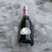 Personalized Valentine's Day minimalist heart-shaped label