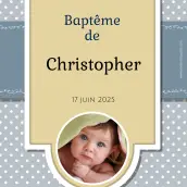 Personalized sticker round baptism