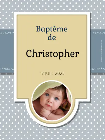 Étiquette autocollante personnalisée baptême rond