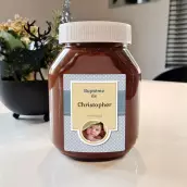 Personalized sticker round baptism