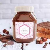 Personalized baptism label with a floral and elegant style