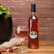 Personalized label with photo for boy's baptism