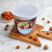 Personalized label with photo for boy's baptism