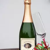 Personalized birthday wine-style label