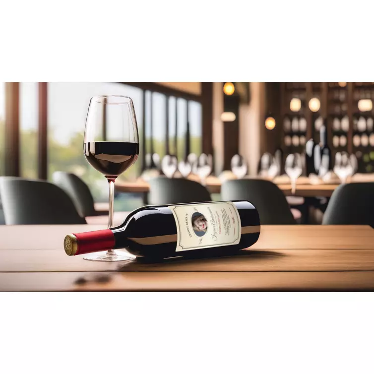 Personalized birthday wine-style label