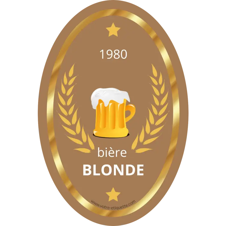 Personalized label for blonde beer