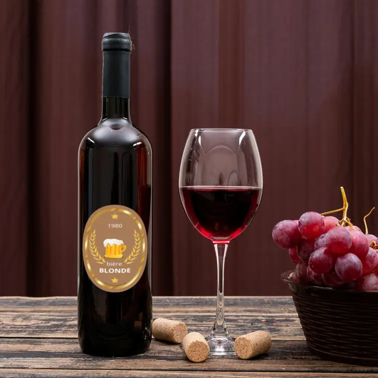 Personalized label for blonde beer