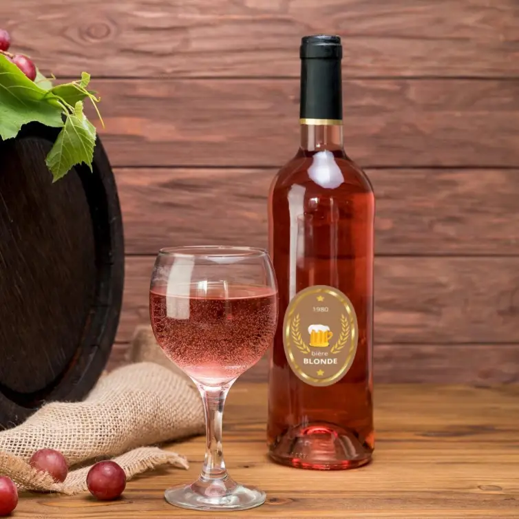 Personalized label for blonde beer