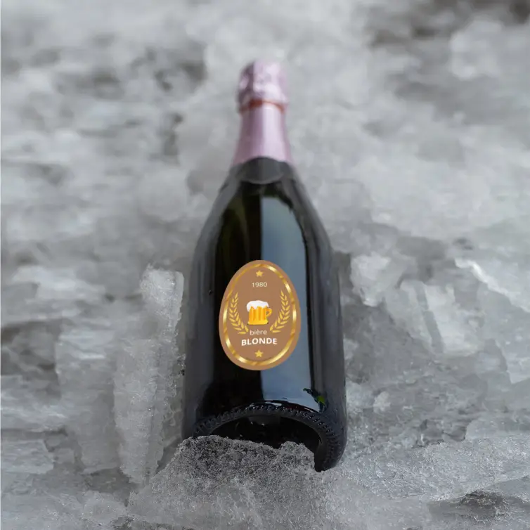 Personalized label for blonde beer