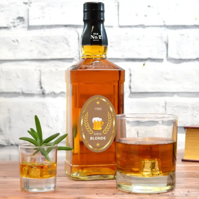 Personalized label for blonde beer