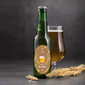 étiquette personnalisée pour bière blonde