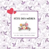 Étiquette personnalisée fête des mères au style floral raffiné