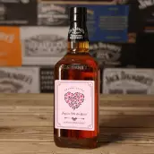 Personalized mother's day label with pink floral heart