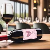 Personalized mother's day label with pink floral heart