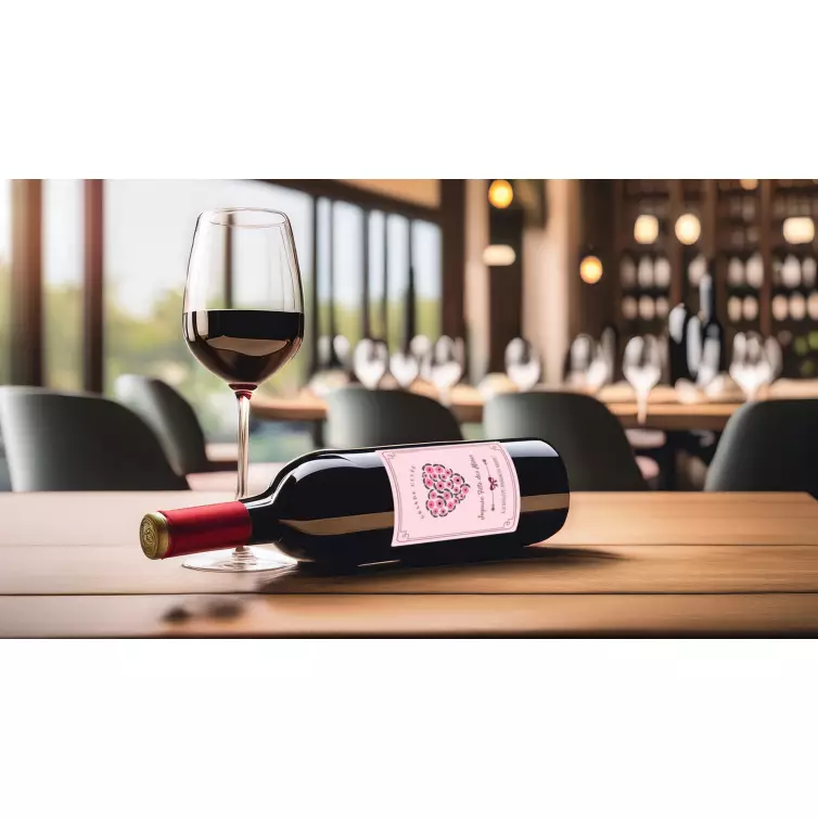 Personalized mother's day label with pink floral heart