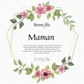 Custom label happy mother's day with elegant flowers